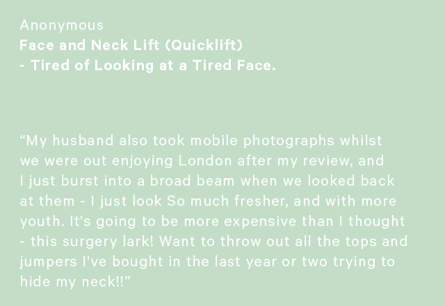 Anonymous 1facelift real self testimonial